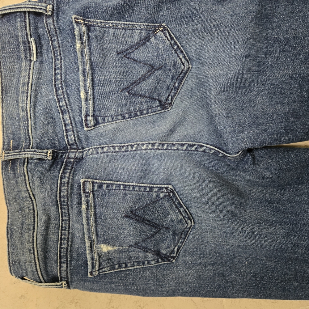 MOTHER DENIM THE RASCAL ANKLE CHEW JEANS SIZE 25